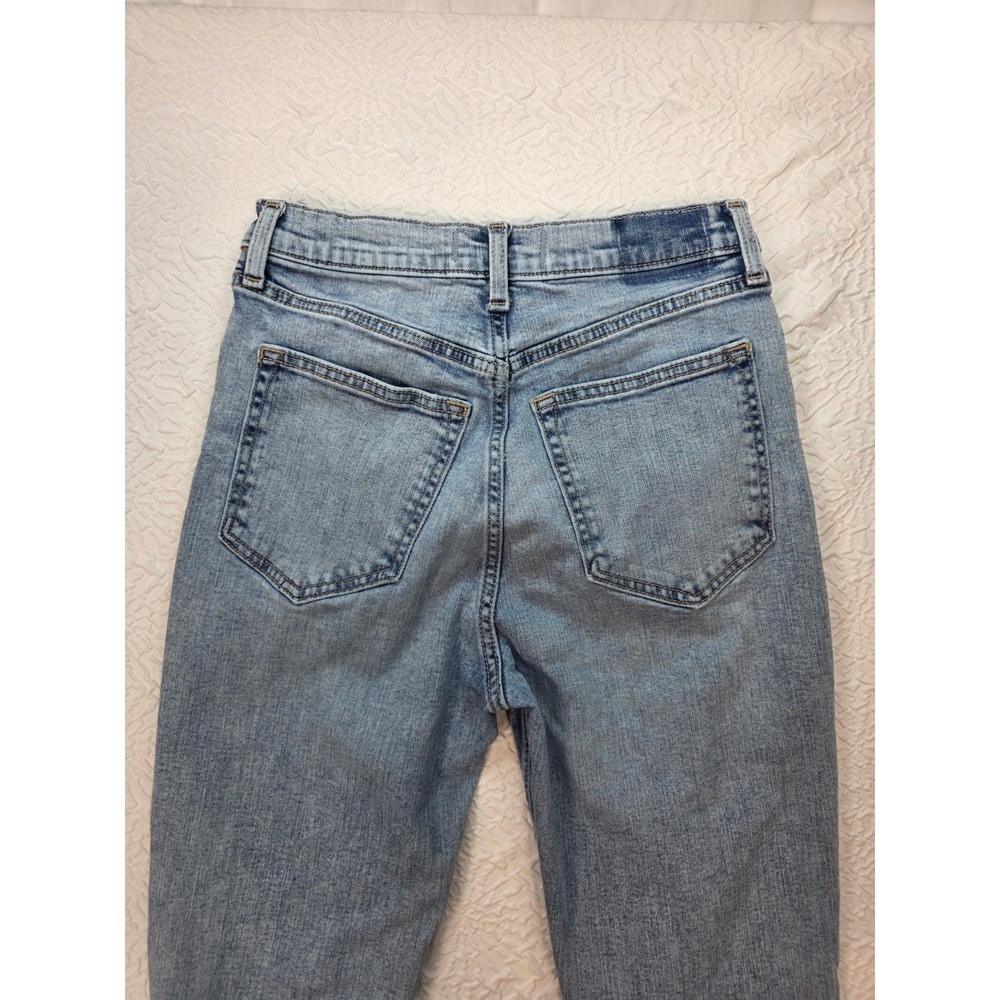 Abercrombie & Fitch Jeans Women 26 Light Blue Good Slim Straight Ultra High Rise - Picture 10 of 13
